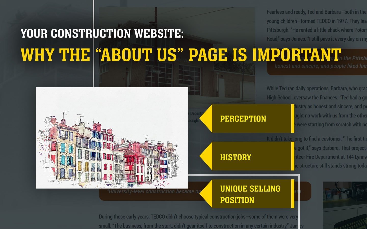 how many pages for a website for a construction company